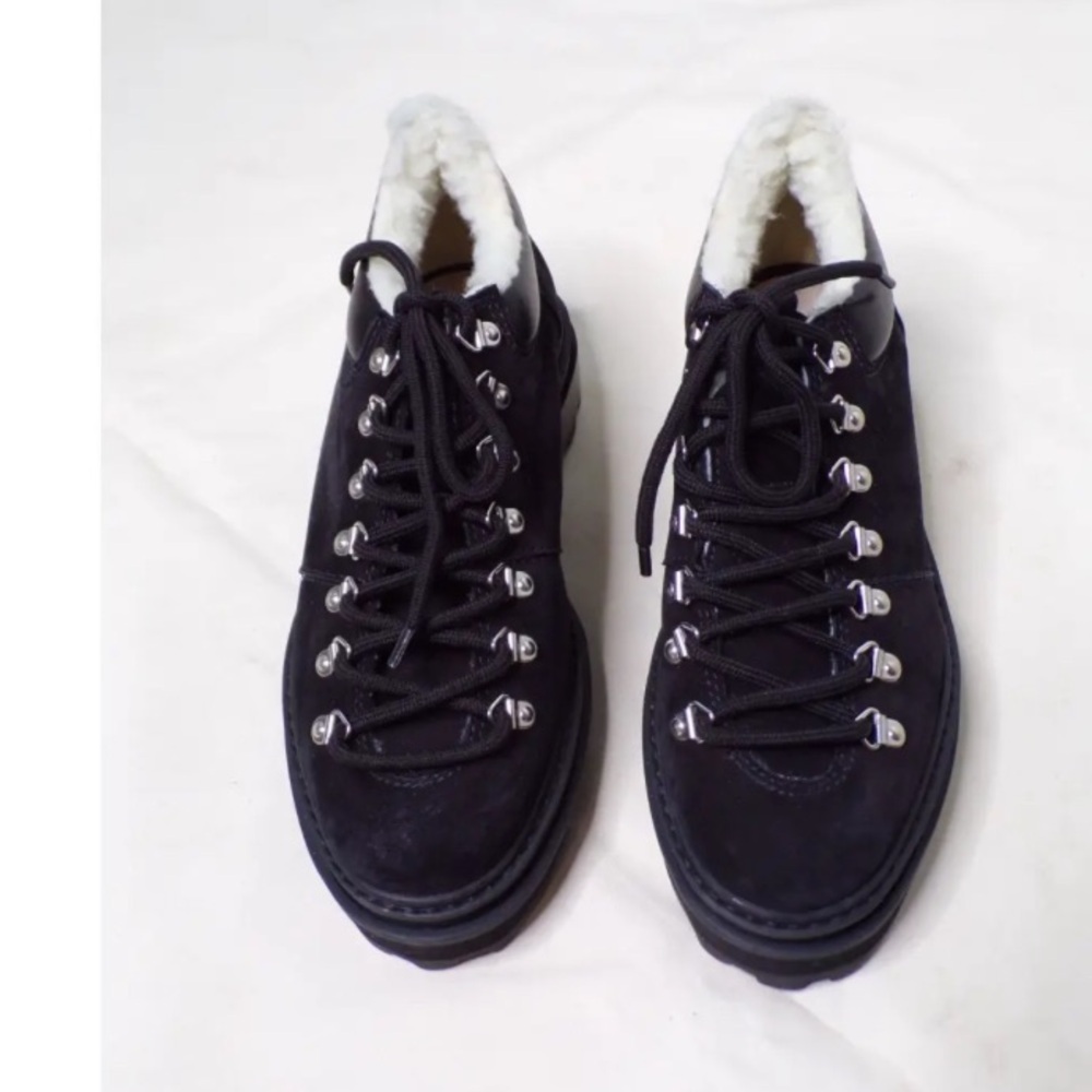 Schutz Lucille Ankle Boots Black Lace-Up Platform Boots Shoes - Picture 4 of 16